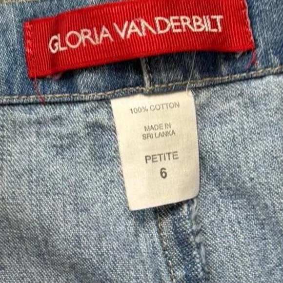 Vintage 90s Gloria Vanderbilt Cropped Jeans, Women's Size 4P - Picture 5 of 10